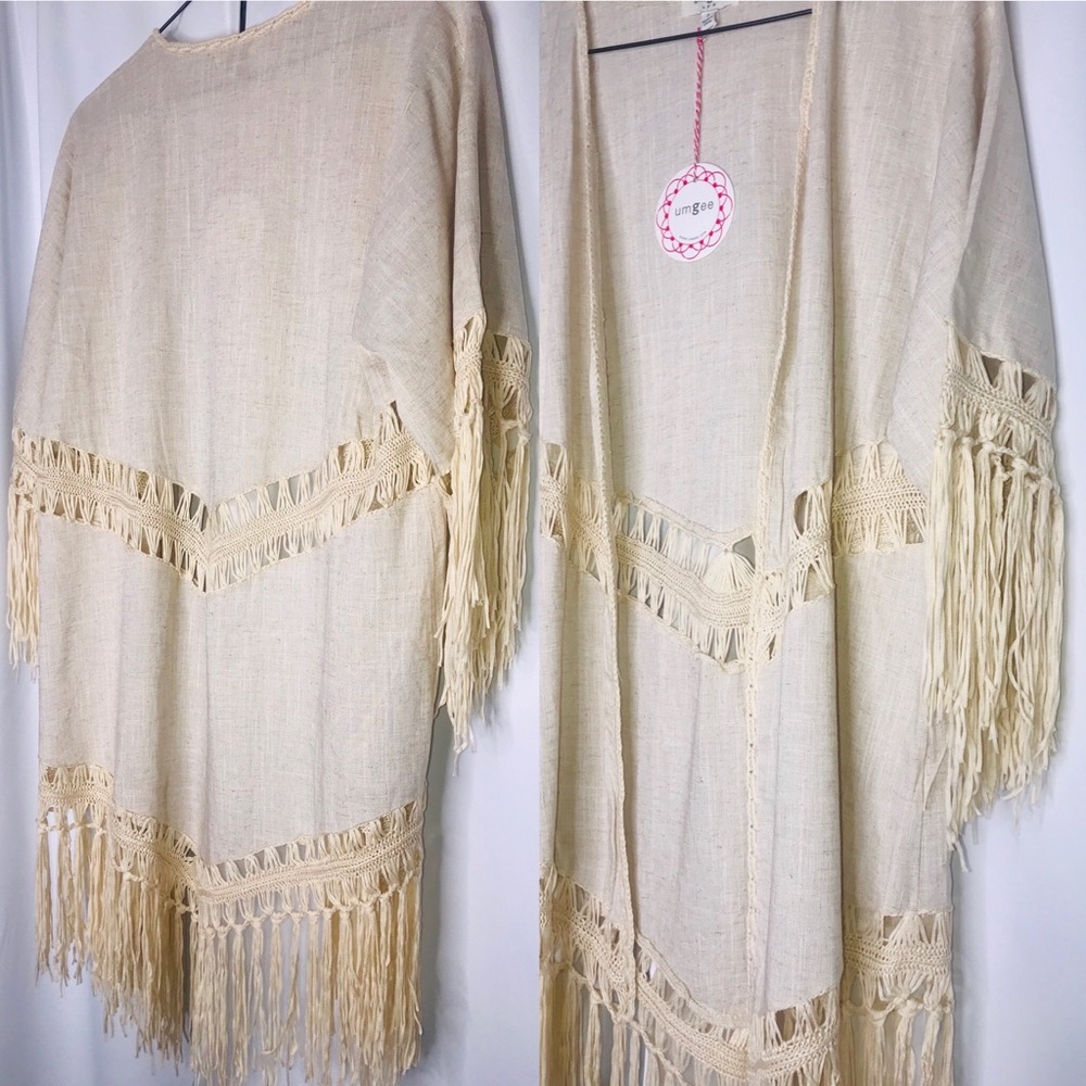 SALE Umgee Gypsy Bohemian Cardigan Kimono S - Picture 10 of 13